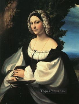  dama - Retrato de una dama del Manierismo renacentista Antonio da Correggio